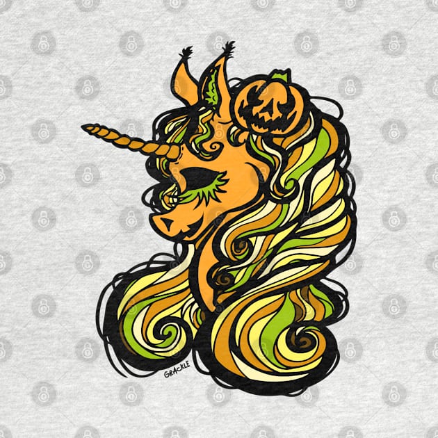 Jack-O-Lantern Unicorn by Jan Grackle